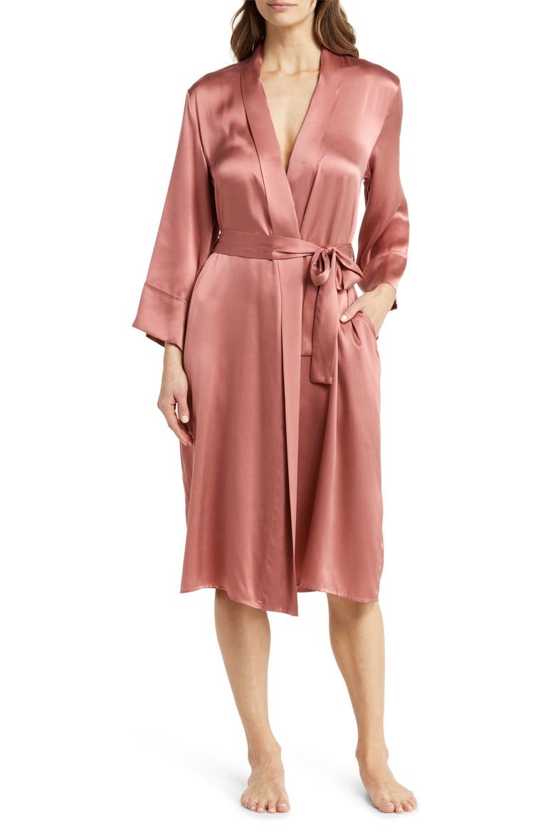 Silk Robe, Main, color, SOFT CINNAMON