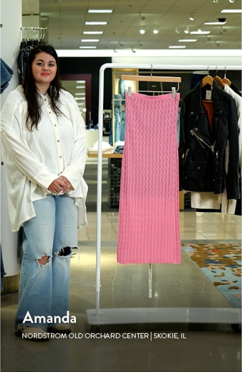 Strapless Pointelle Body-Con Midi Dress, sales video thumbnail