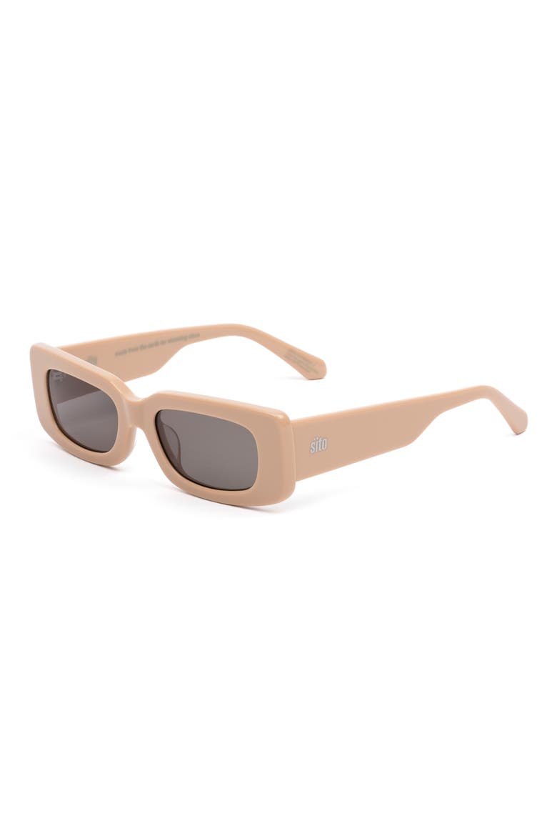 Reaching Dawn 55mm Rectangular Sunglasses, Alternate, color, BEIGE
