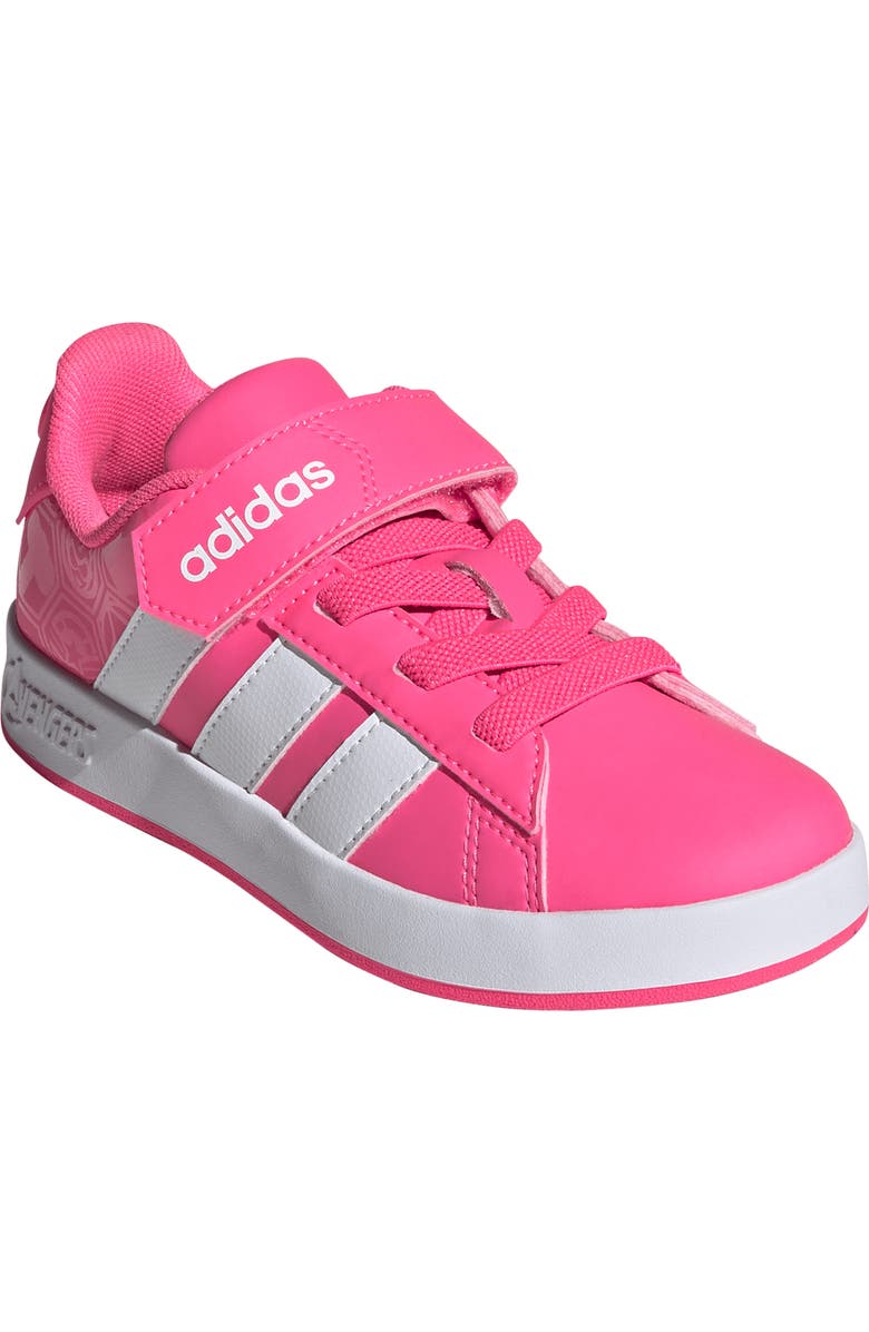adidas Kids' Grand Court Sneaker, Main, color, Lucid Pink/ White/ Clear Pink