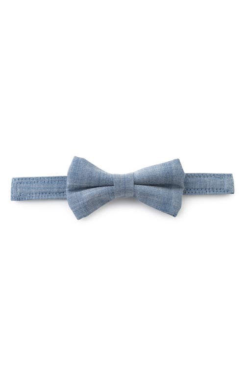 Andy & Evan Cotton Romper & Bow Tie Set In Blue