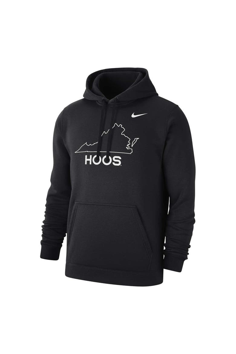 Men's Nike Black Virginia Cavaliers Dark Mode Fleece Pullover Hoodie, Alternate, color, Black