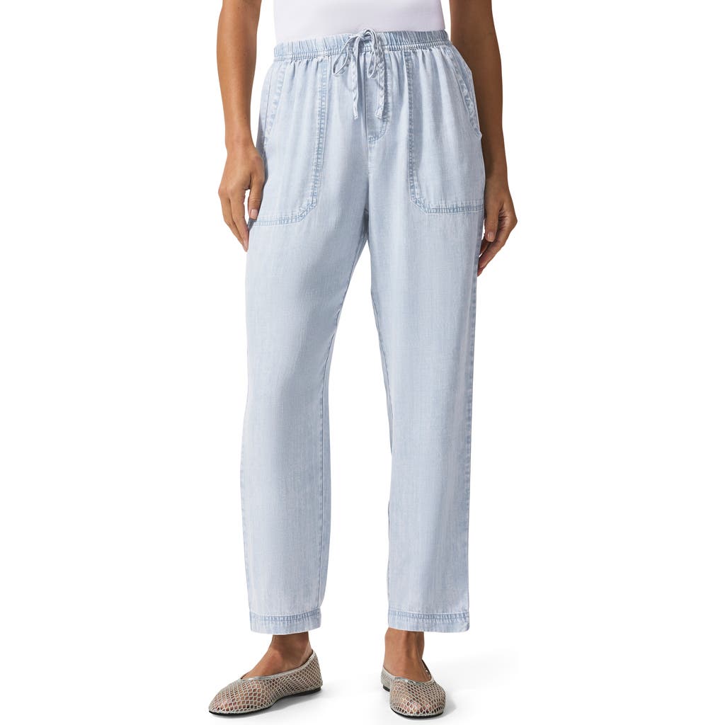 Splendid Angie Indigo Straight Leg Pants In Bleached Indigo