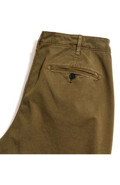 Billy Reid Slim Fit Flat Front Stretch Cotton Chinos In Green