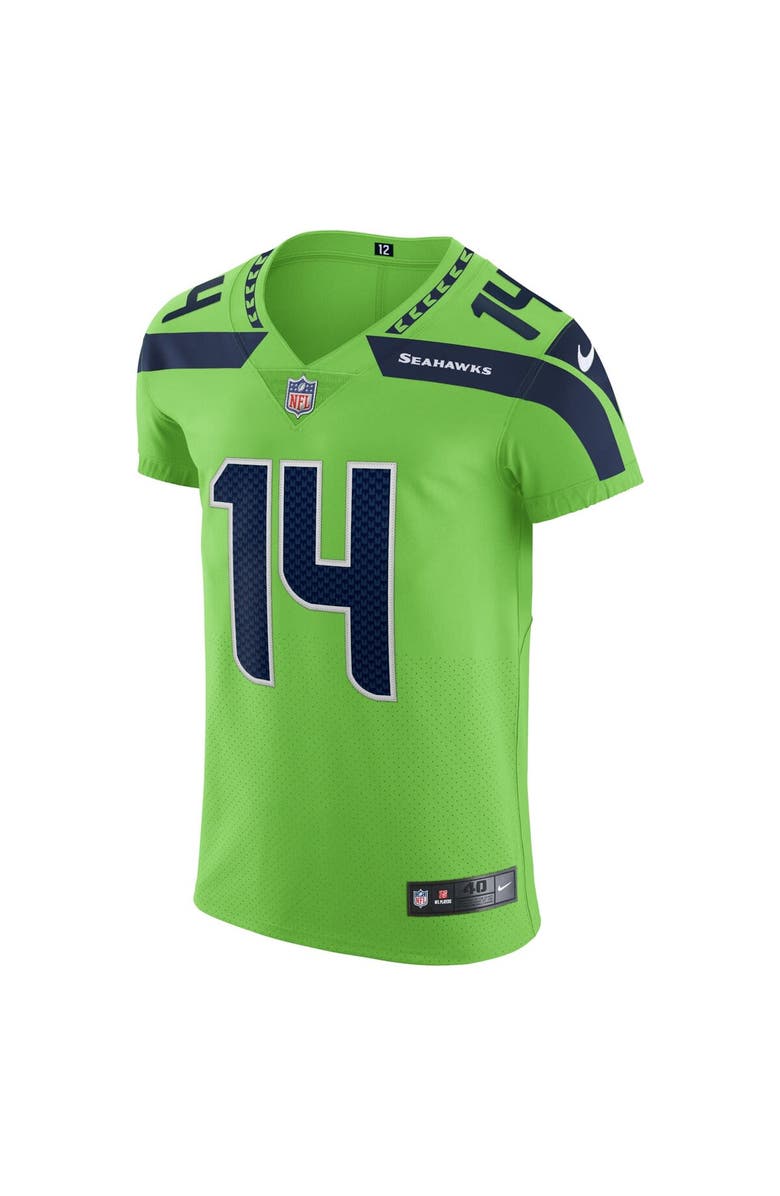 Nike Men's Nike DK Metcalf Neon Green Seattle Seahawks Alternate Vapor Elite Player Jersey, Alternate, color, 