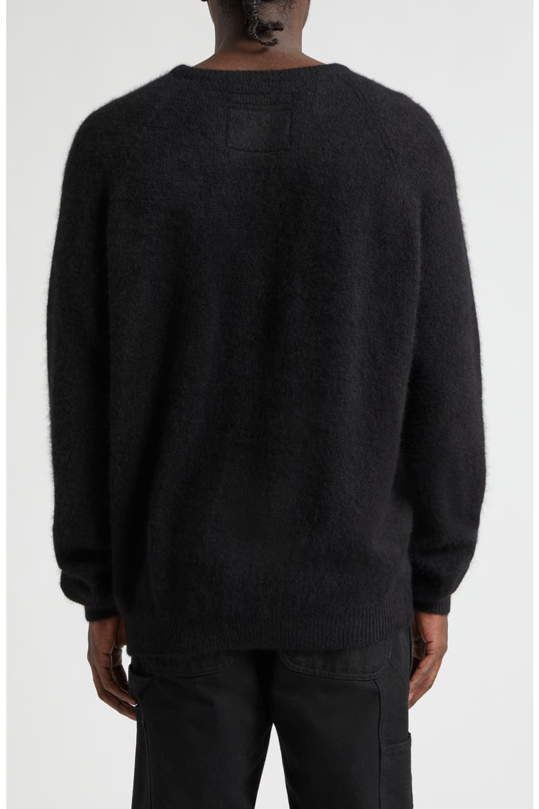 Cashmere Crewneck Sweater, Alternate, color, BLACK