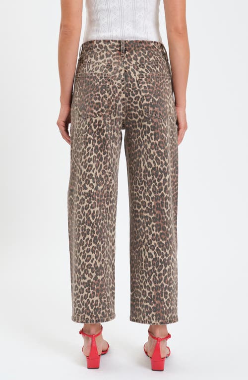 Daze Westward High Waist Ankle Barrel Leg Jeans In Brown