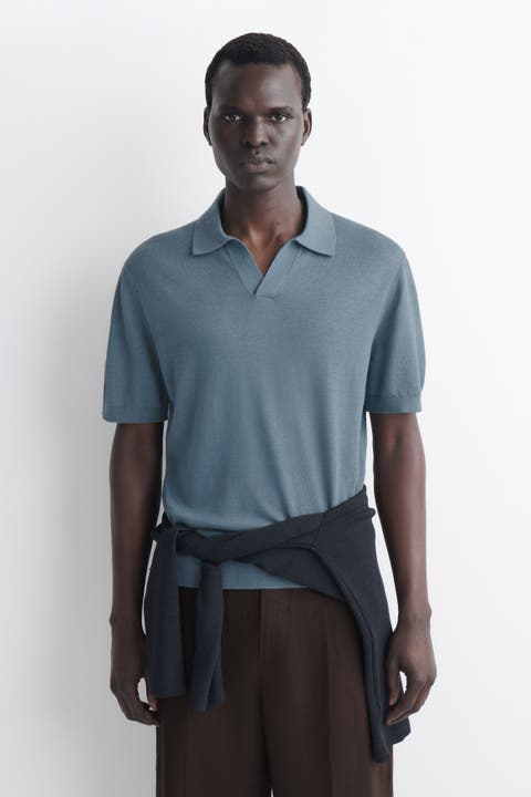 Knitted Linen Polo Shirt