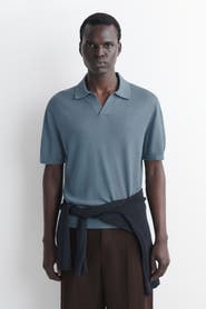 COS Knitted Linen Polo Shirt