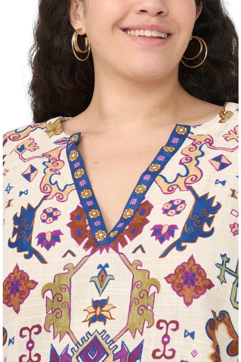 Print Top, Alternate, color, NEW IVORY