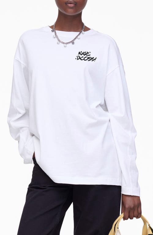 Marc Jacobs Patchwork Dice Long Sleeve Graphic T-shirt In White