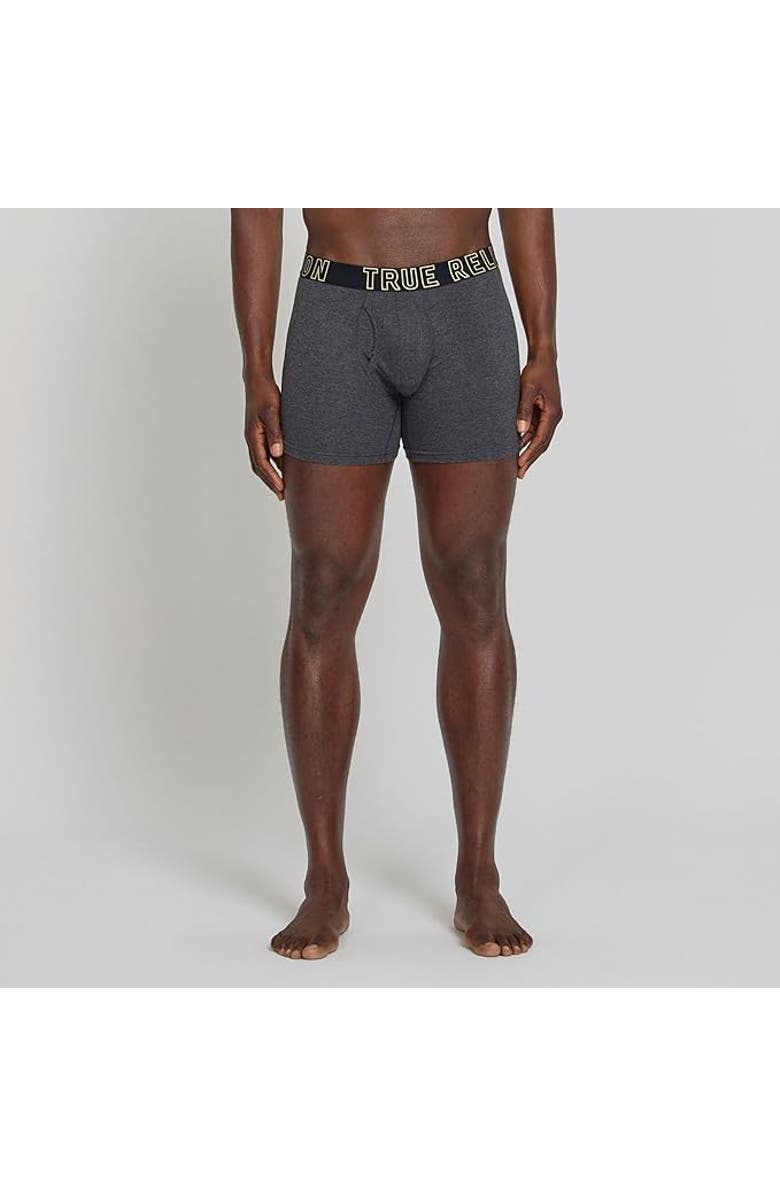 True Religion Boxer Briefs Stretch Underwear Pack of 6, Alternate, color, Black/Gold