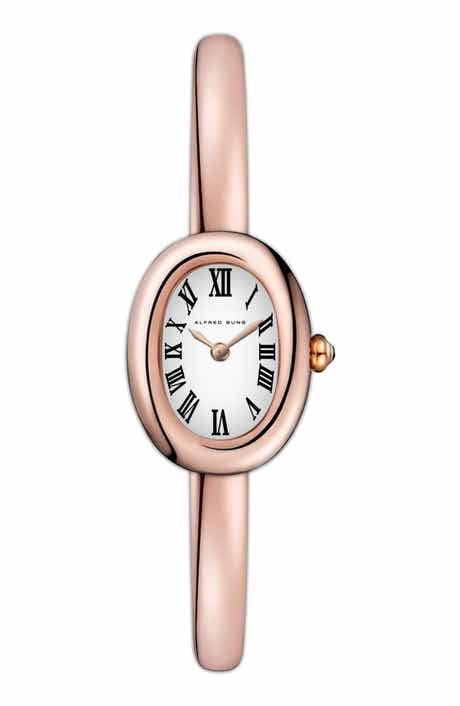 Two-Hand Quartz Oval Bracelet Watch, 30mm