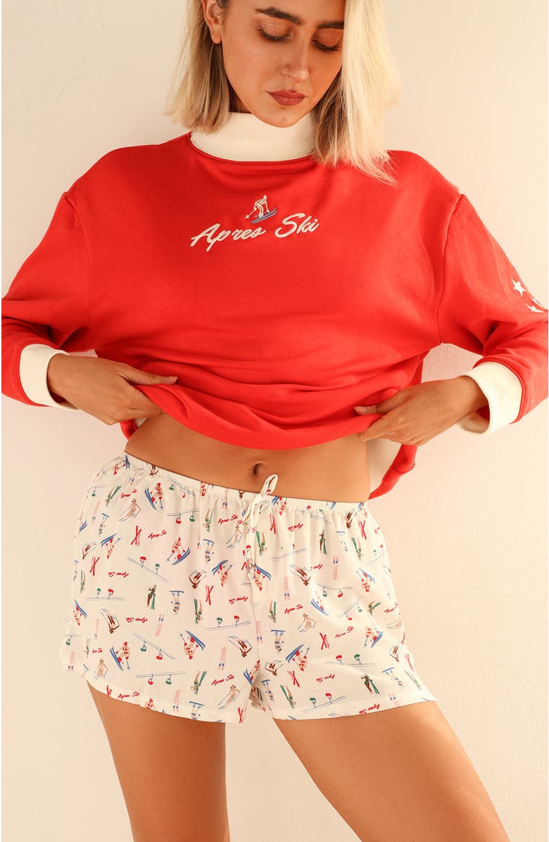 Dippin Daisys Luna Shorts, Alternate, color, Hit The Slopes