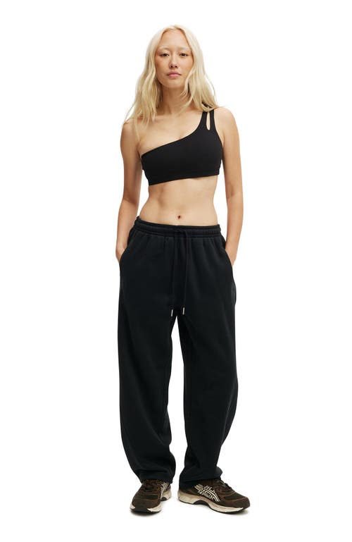 Cotton On Body Active Plush Essential Barrel Sweatpant In Black