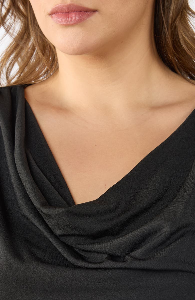 Estelle Dune Cowl Neck Sleeveless Top, Alternate, color, Black