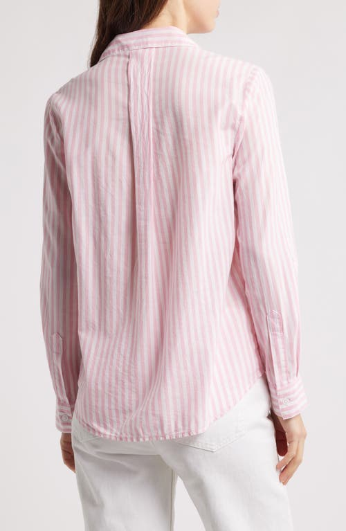 BEACHLUNCHLOUNGE BEACHLUNCHLOUNGE STRIPE COTTON & MODAL BUTTON-UP SHIRT