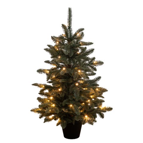 3-ft Artificial Pre-Lit Christmas Pine Tree with 118 LED Lights