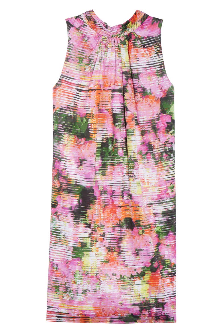 Back Bow Halter Dress, Alternate, color, SOFT WHITE/ PINKS