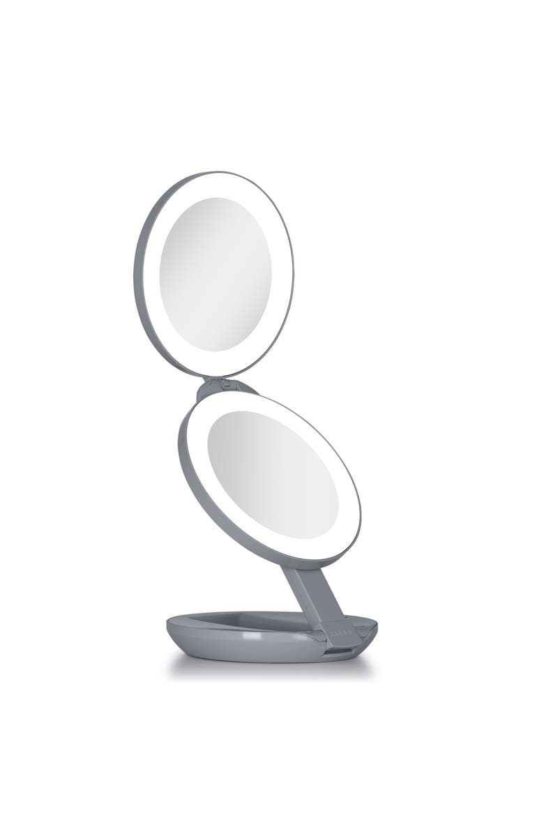 Zadro Lighted Travel Mirror with Magnification & Folding-to-Compact, Main, color, Black Shadow