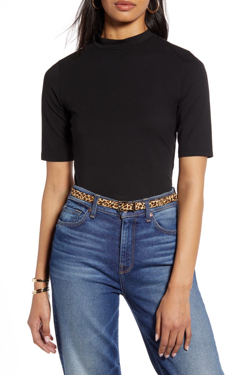 Halogen<sup>®</sup> Mock Neck Knit Top, Main, color,