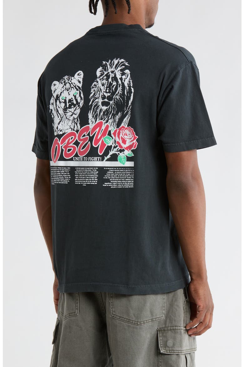 Unite & Fight Graphic T-Shirt, Alternate, color, PIGMENT TRUE VINTAGE BLACK