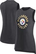 FANATICS Women's Fanatics Branded  Heather Charcoal Pittsburgh Steelers What Goes Around Tank Top
