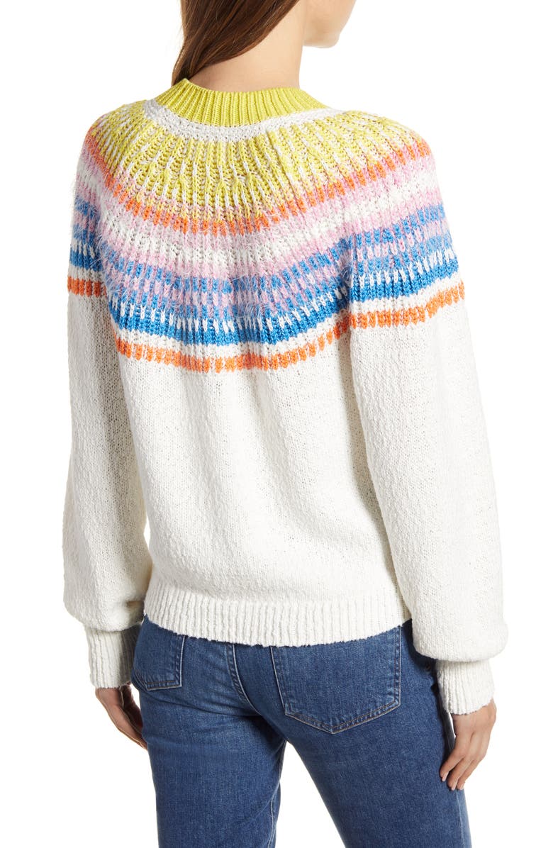 Lou & Grey Fuzzy Fair Isle Sweater, Alternate, color, 