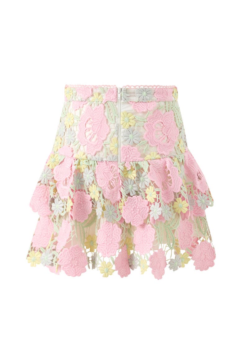 Estella Frill Embroidered Mini Skirt, Main, color, Floral