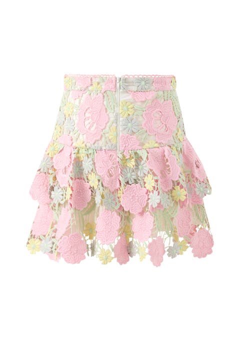 Estella Frill Embroidered Mini Skirt (Toddler, Little Kid & Big Kid)