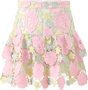 Marlo Kids Estella Frill Embroidered Mini Skirt