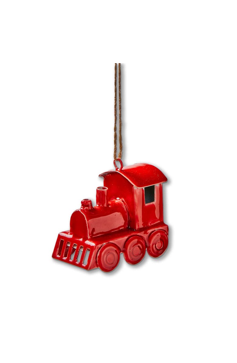 tag Red Train Enamel Christmas Ornament - Iron Tree Decoration, Main, color, Red