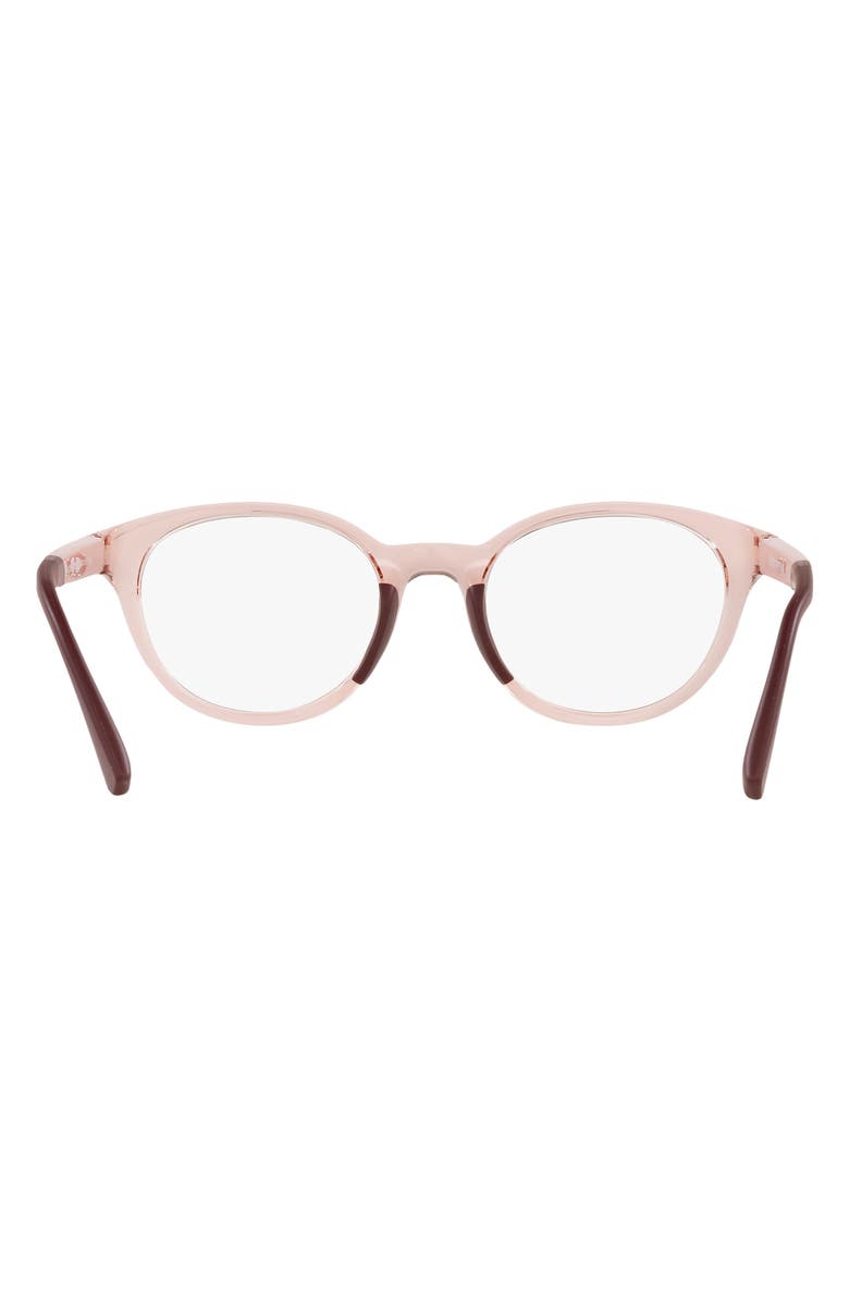 Emporio Armani 46mm Phantos Optical Glasses, Alternate, color, Shiny Pink / Demo Lens