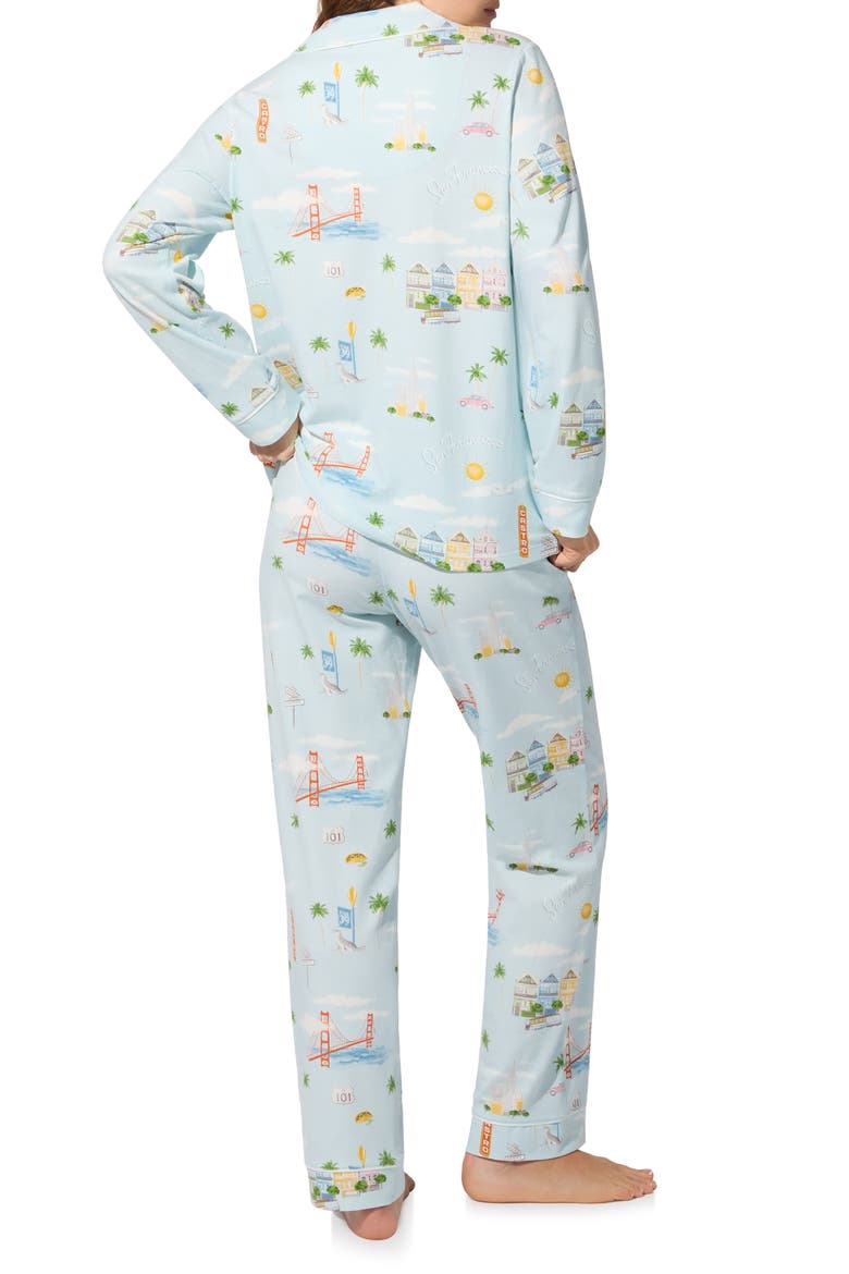 Print Jersey Pajamas, Alternate, color, CITY BY THE BAY