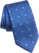 CLIFTON WILSON Polka Dot Silk Tie