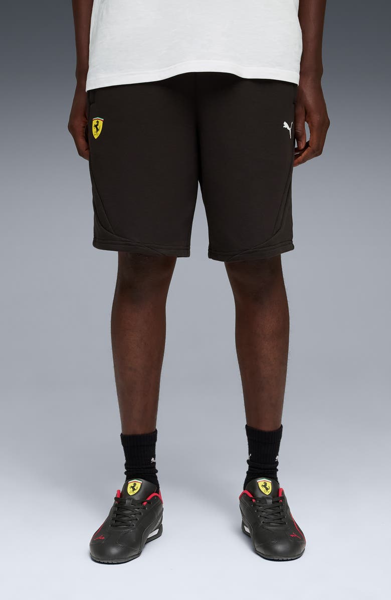PUMA Scuderia Ferrari Motosport 1 Sweat Shorts, Alternate, color, Puma Black