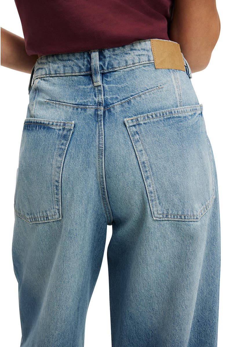 Cotton On Women's Barrel Jean, Alternate, color, Movin Blue