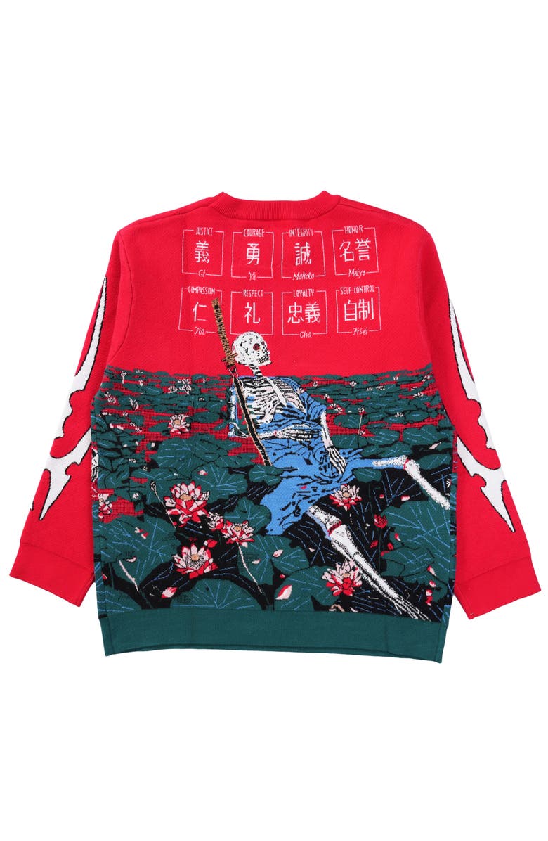 VERYRARE Skeleton Bushido Crewneck, Alternate, color, Red