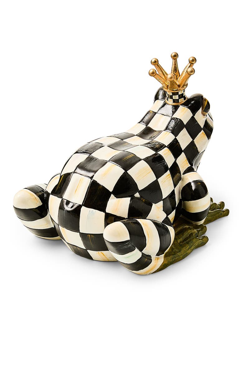 Courtly Check Frog Hide-a-Key, Alternate, color, BLACK