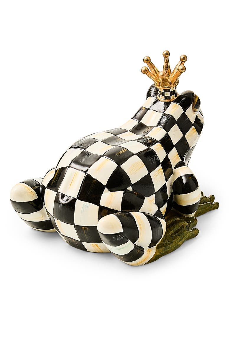 MACKENZIE CHILDS Courtly Check Frog Hide-a-Key, Alternate, color, Black