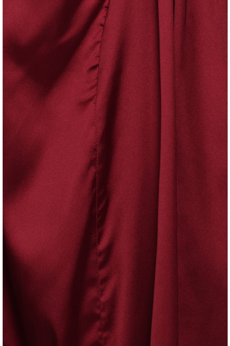Katelyn Satin Cocktail Dress, Alternate, color, BURGUNDY