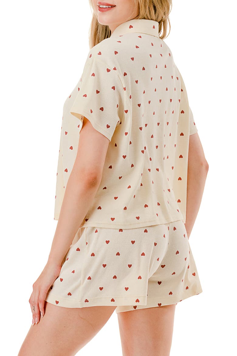 Heart Pajamas, Alternate, color, WHITE