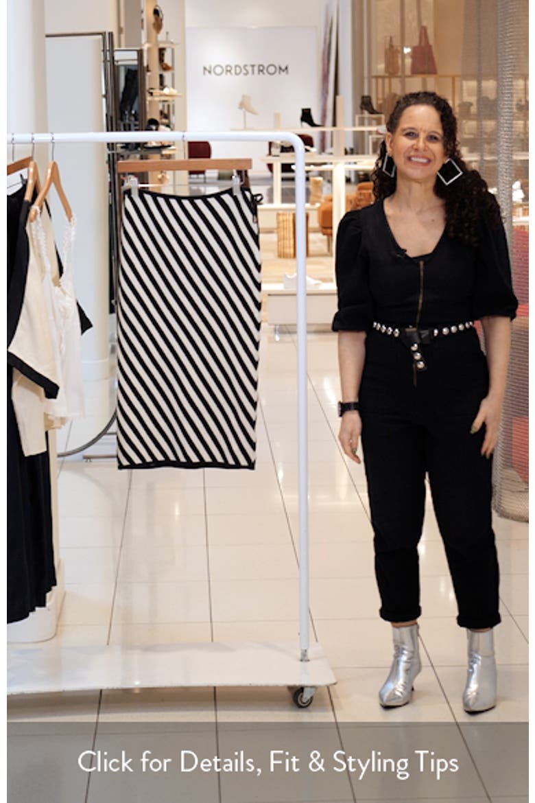 Stripe Pima Cotton Sweater Skirt video