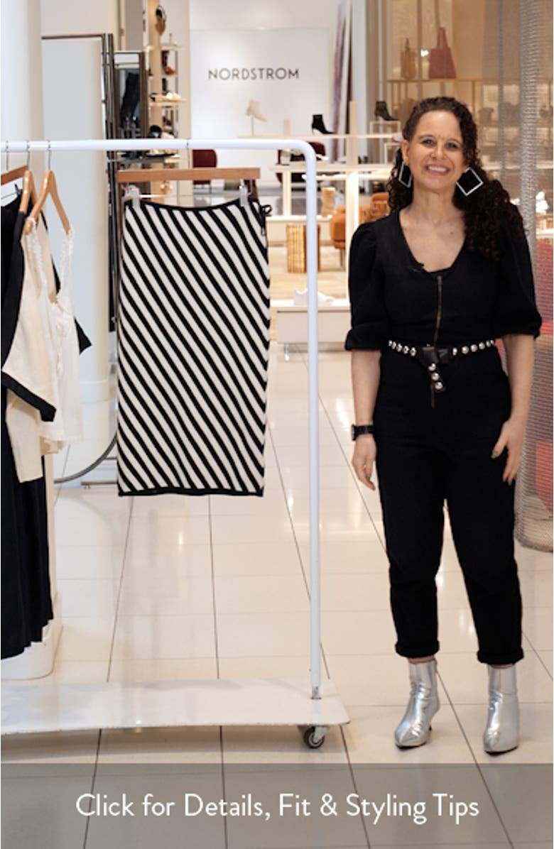 Stripe Pima Cotton Sweater Skirt, sales video thumbnail