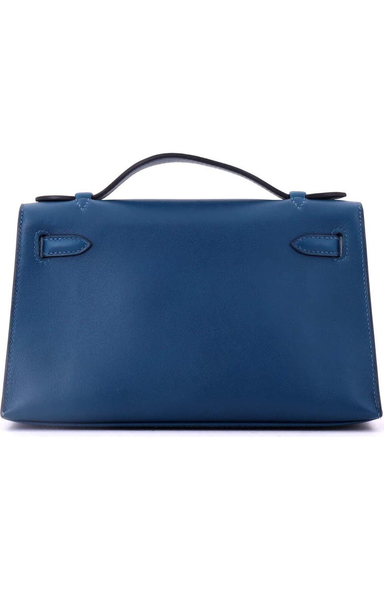 Pre-Owned Hermes Kelly Pochette Swift, Alternate, color, Deep Blue