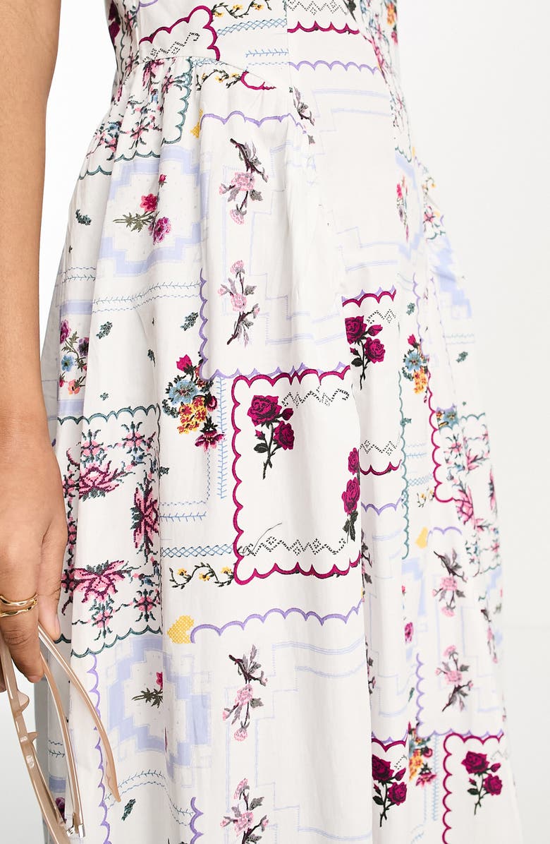 ASOS DESIGN Floral Fit & Flare Dress, Alternate, color, 