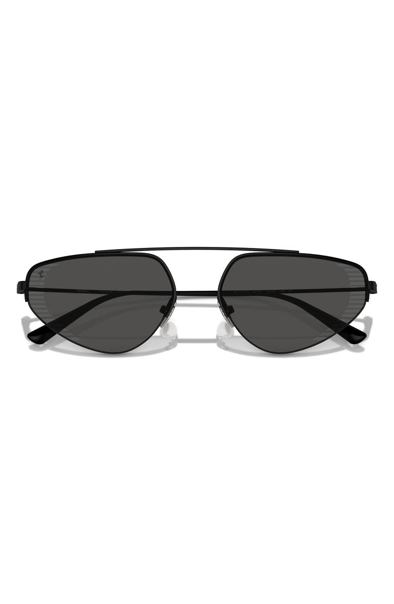 Scuderia Ferrari 58mm Irregular Sunglasses, Alternate, color, Matte Black / Grey