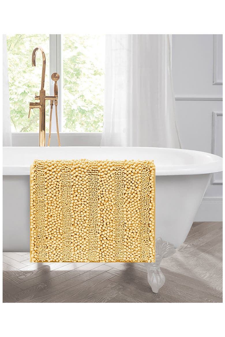 Astor 27-Inch Chenille Bath Mat, Alternate, color, YELLOW