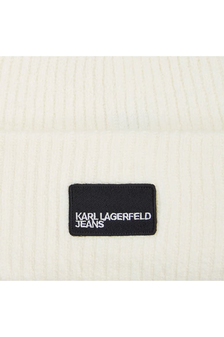 Women's Patch Long Beanie, Alternate, color, Off White
