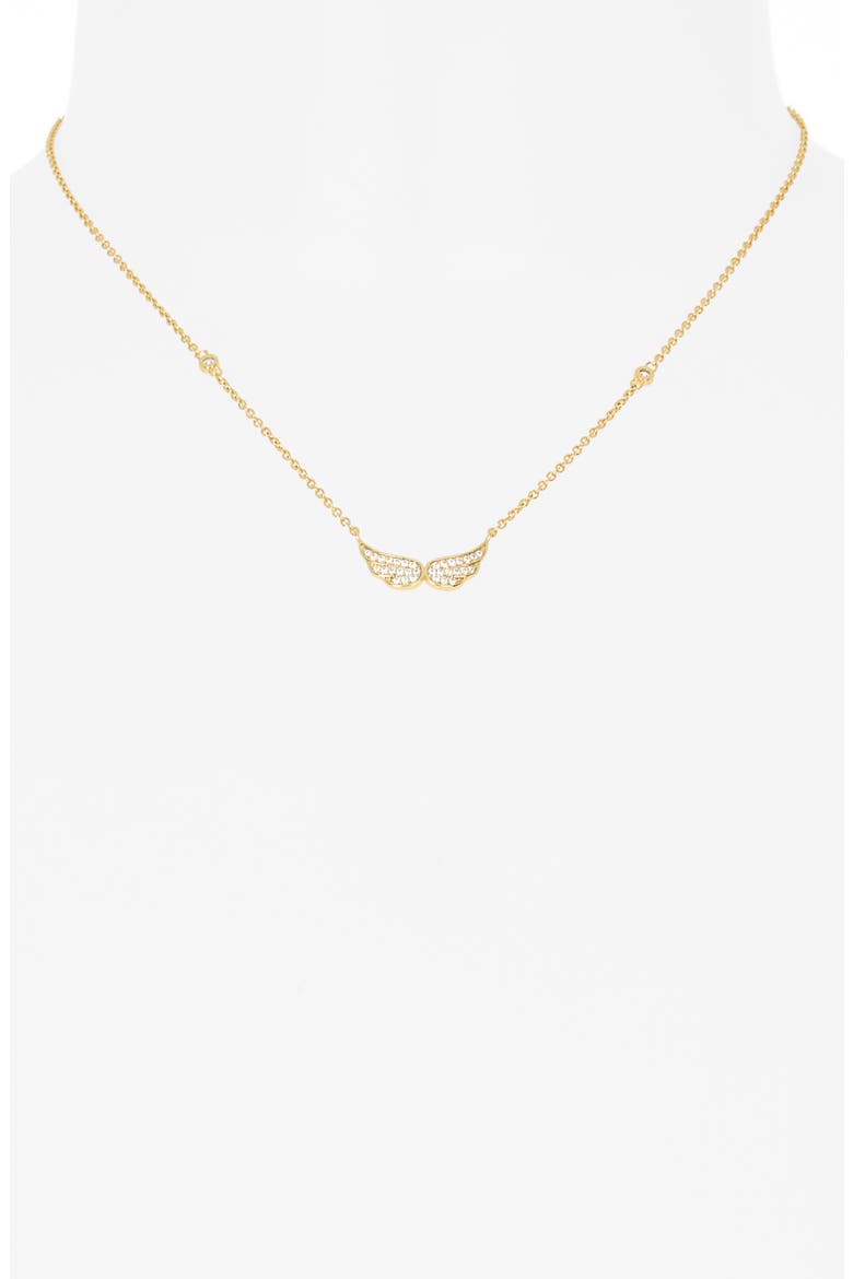 Wings Pendant Necklace, Alternate, color, GOLD